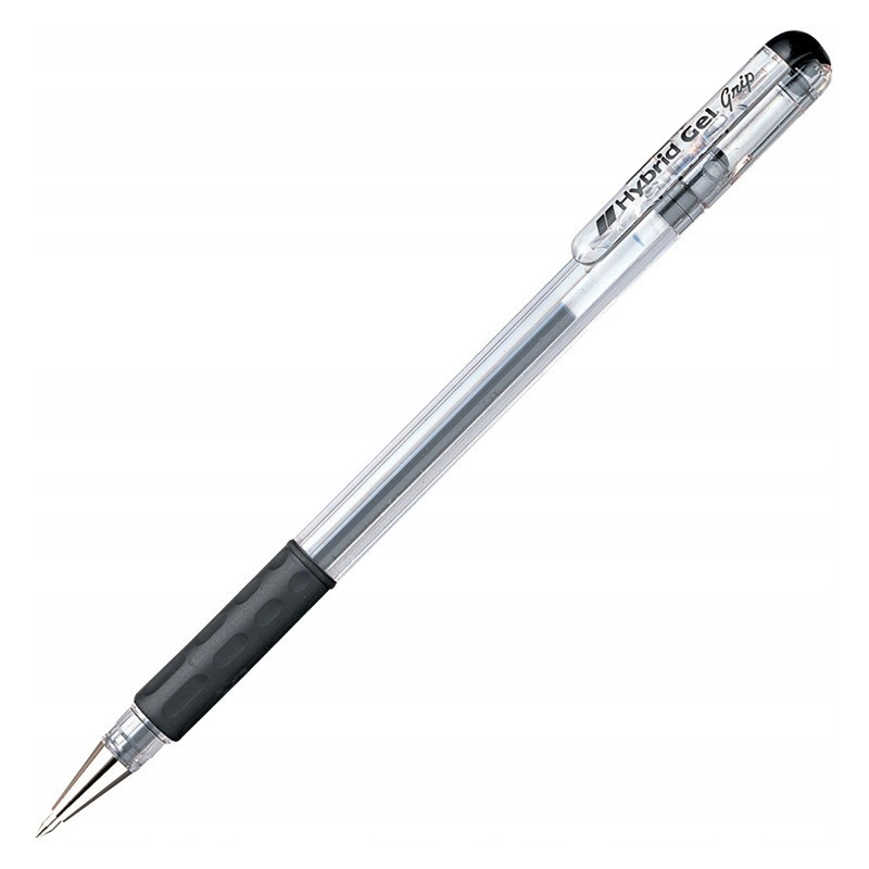 Pióro żelowe PENTEL K116 czarny z gumowym uchwytem Hybrid Gel Grip