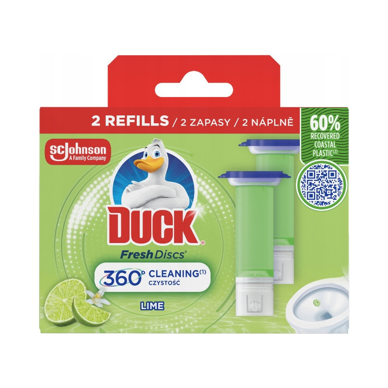 Żelowy krążek do WC DUCK zapas 2x36ml lime