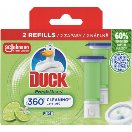 Żelowy krążek do WC DUCK zapas 2x36ml lime