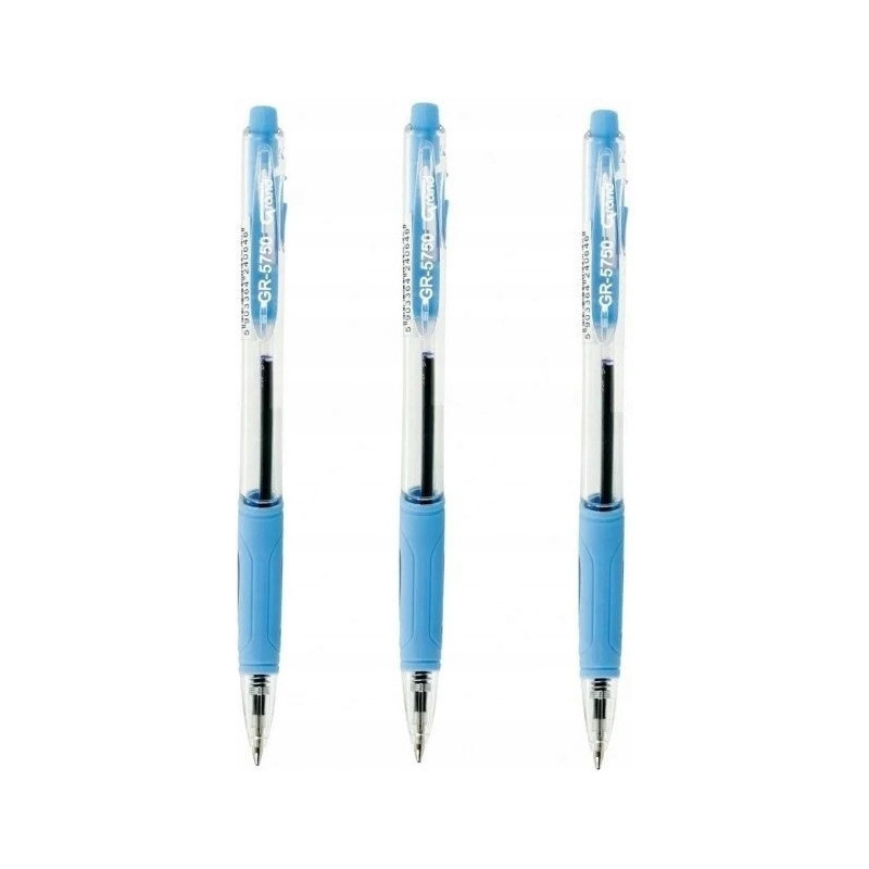 Długopis automatyczny niebieski do biura GR-5750 (3 sztuki) 160-1946 GRAND