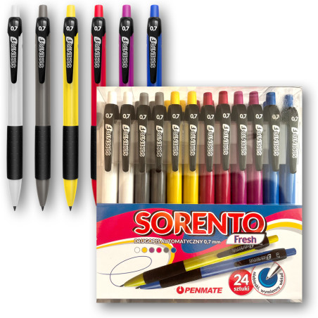 Długopis automatyczny SORENTO FRESH niebieski 0.7mm mix kolor PENMATE TT8978