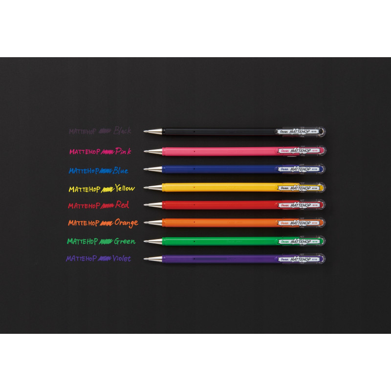 Długopis żelowy MATTEHOP 1,0mm (4 szt.) K110V-ST4FGPVPL PENTEL