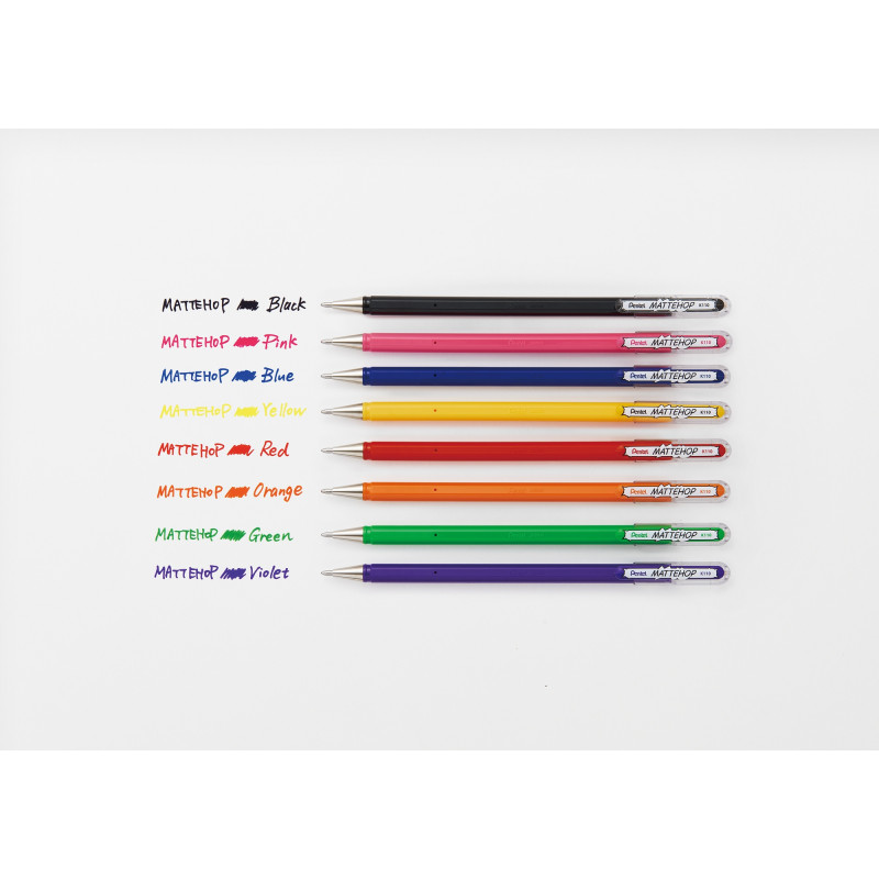 Długopis żelowy MATTEHOP 1,0mm (4 szt.) K110V-ST4FGPVPL PENTEL