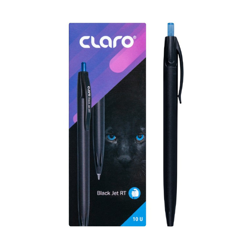 Długopis automatyczny CLARO BLACK JET RT 1,0mm niebieski