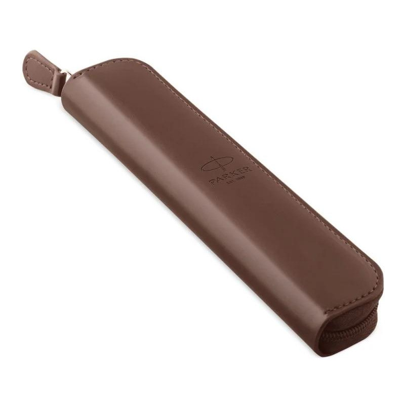 Etui skóropodobne PARKER pojedyncze na pióro lub długopis burgund zamykane ZIP POUCH 2217022