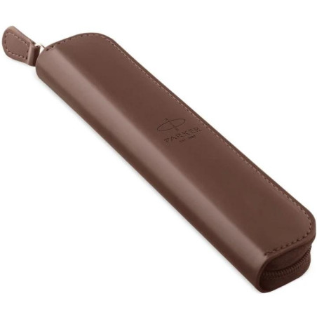 Etui skóropodobne PARKER pojedyncze na pióro lub długopis burgund zamykane ZIP POUCH 2217022