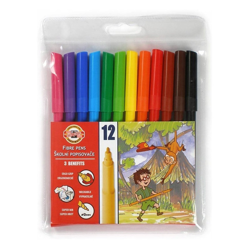 Flamastry 12 kolorów 7710/2AB KOH-I-NOOR