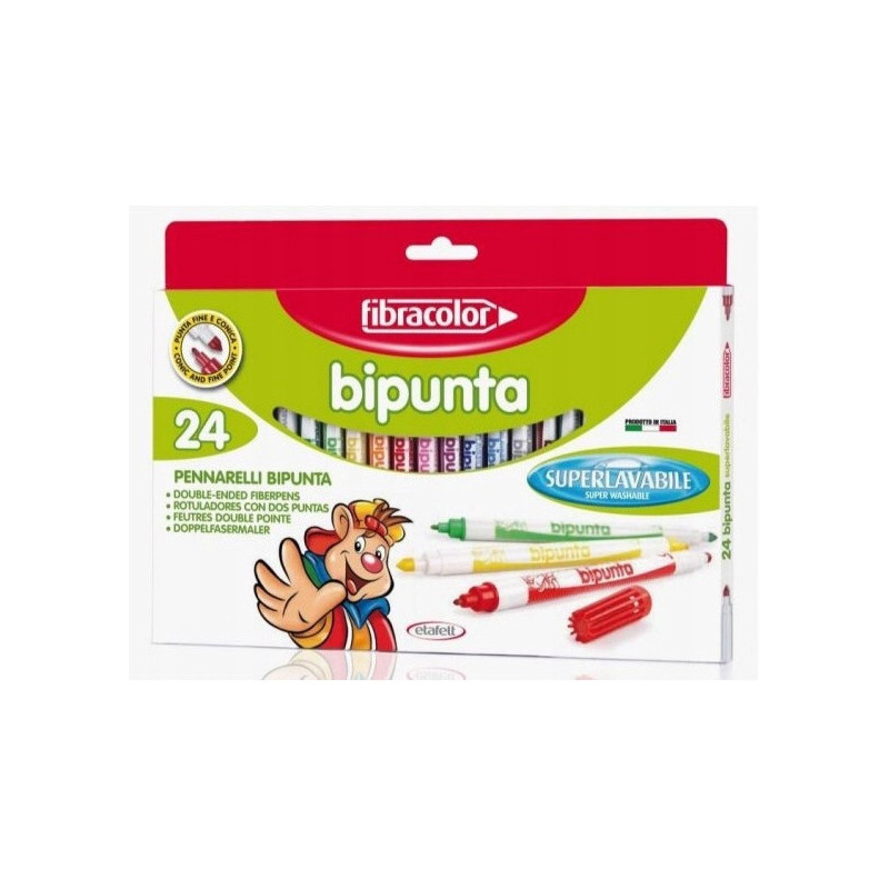 Flamast.DOUBLE POINT 24kolory FIBRACOLOR