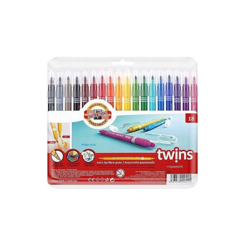 Flamastry dwustronne 18kol.7710/23AH KOH-I-NOOR