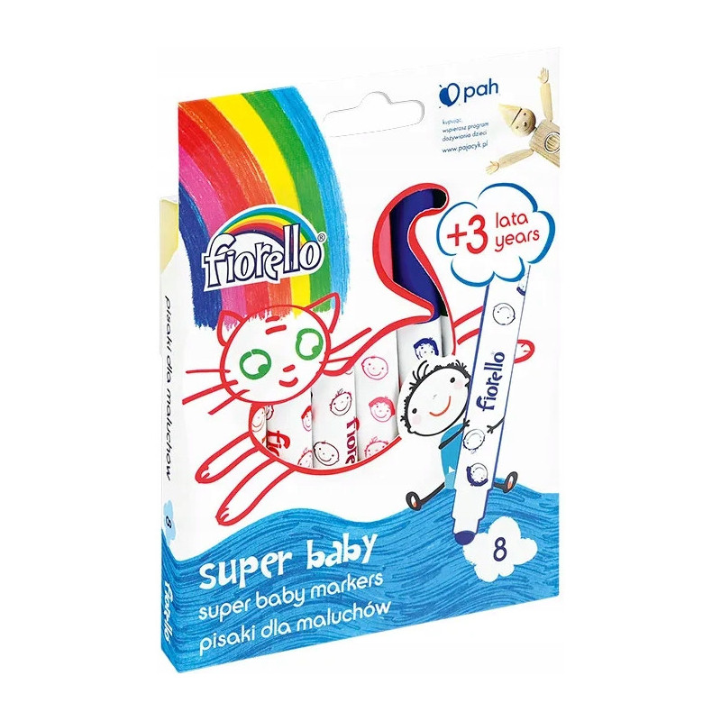 Pisaki SUPER BABY dla maluchów Fiorello 8kol 160-2033 GR-F165