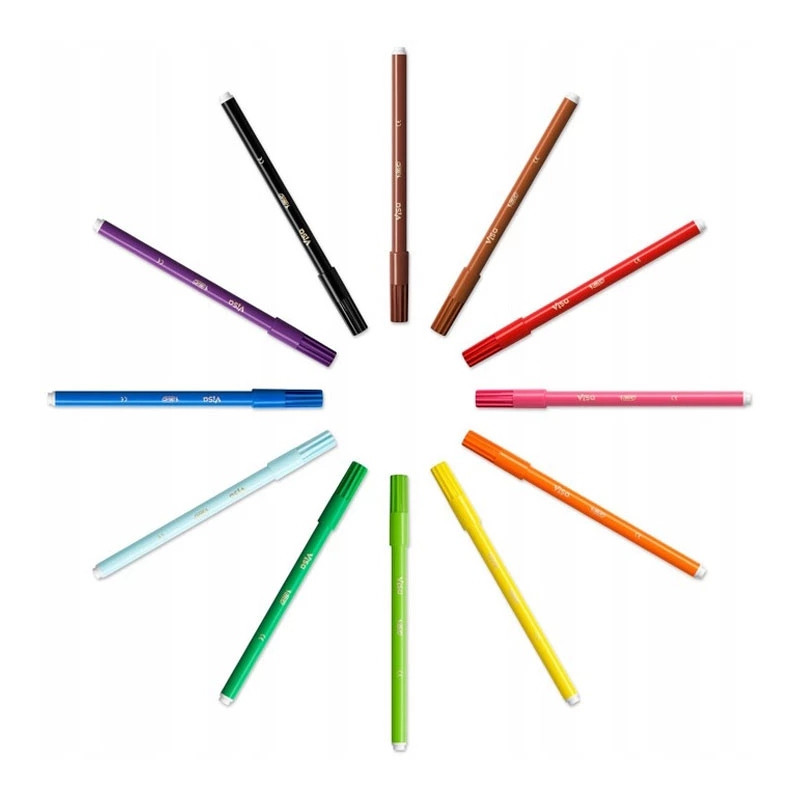 Flamastry VISA Kids 12 kolorów 888695 BIC