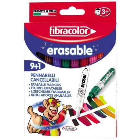 Flamastry wymazywalne MAGIC 9+1 FIBRACOLOR 580MA10P