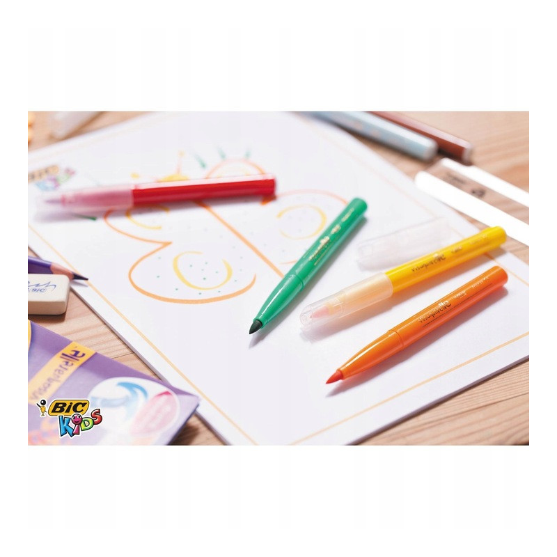 Flamastry 10kol.VISAQUARELLE 828964 BIC z koń.pędzelkową