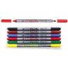 Flamastry DOUBLE POINT 6szt.FIBRACOLOR 584SW EUROSPARK