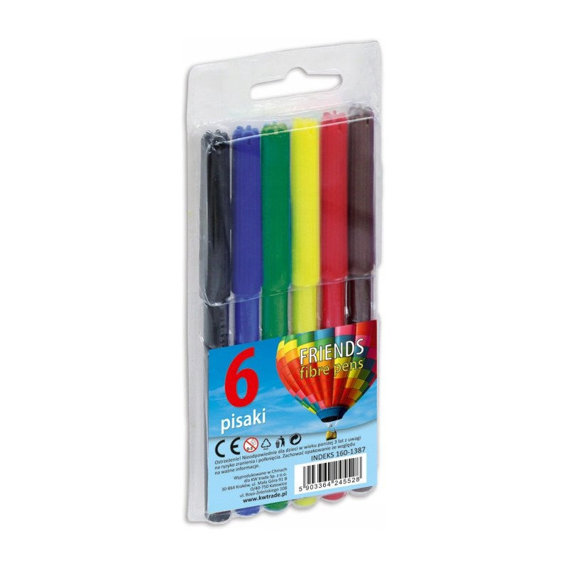 Flamastry 6 kolorów 160-1387