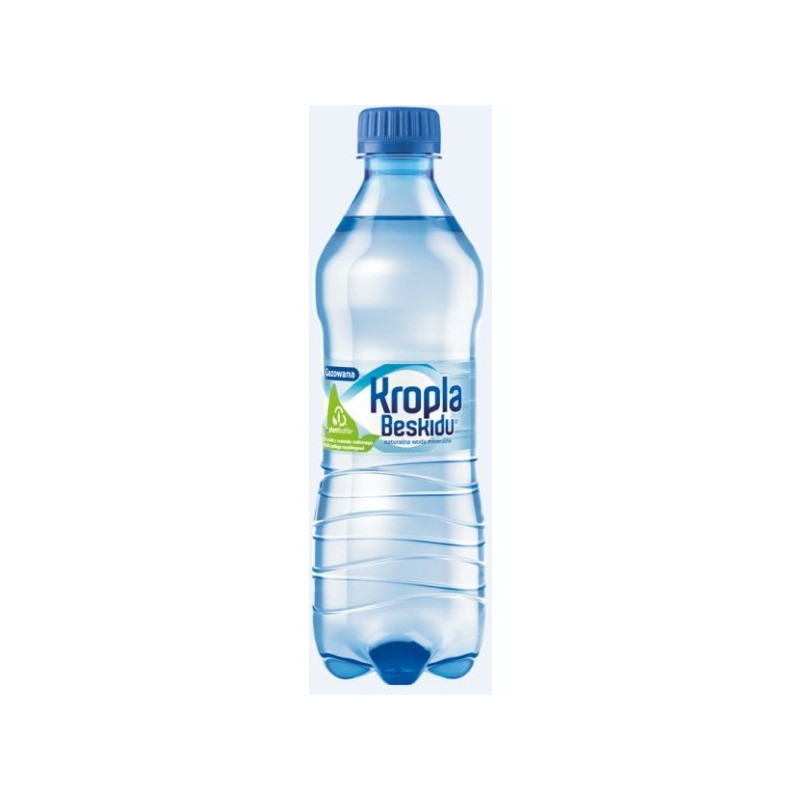 Woda KROPLA BESKIDU 0.5L (12szt) gazowana butelka PET z kaucją