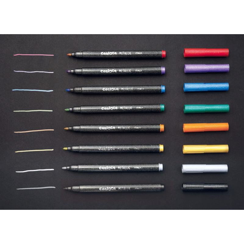 Pisaki CARIOCA metaliczne 8 kolorów 43162