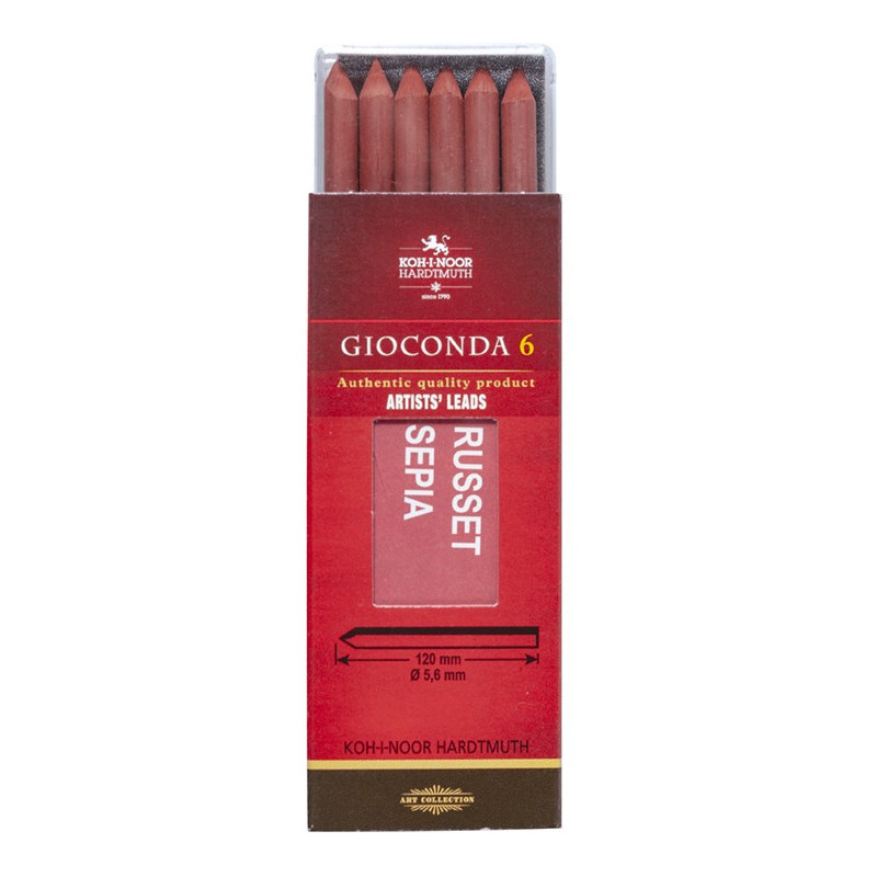 Grafity 5.6mm do KUBUSIA sepia czerwona (6) 4373 KOH-I-NOOR