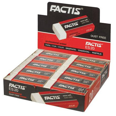 Gumka do ścierania EXTRA SOFT (20szt.) ES-20 FACTIS