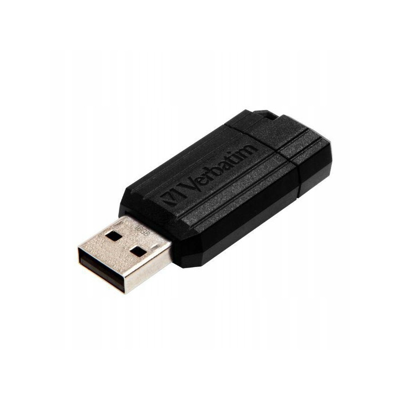 Pamięć USB 16GB VERBATIM USB 2.0 czarny 49063 PIN STRIPE