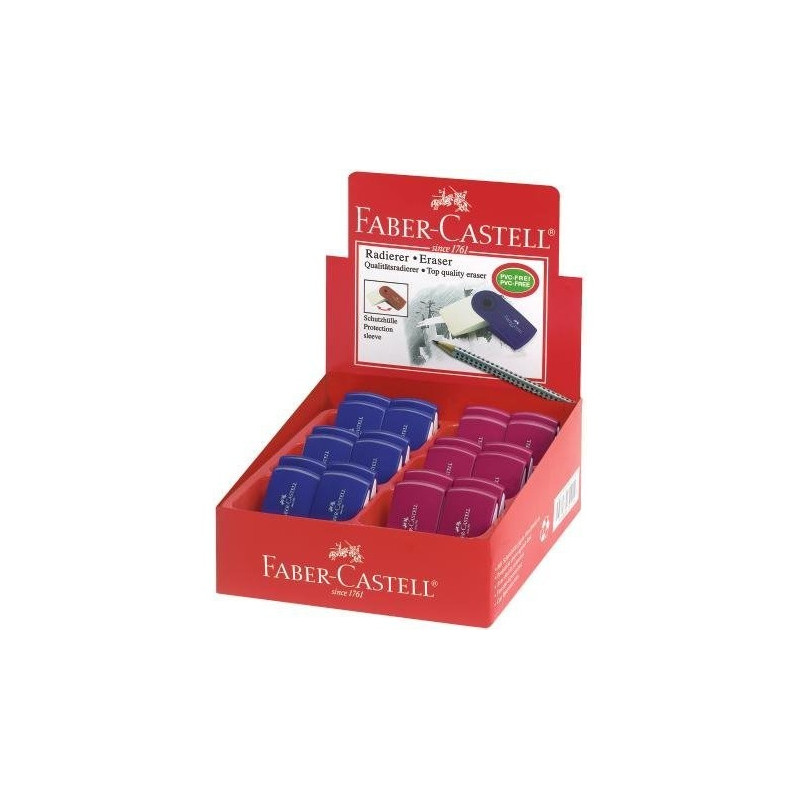 Gumka SLEEVE mini czer/nieb FC182411 FABER CASTELL