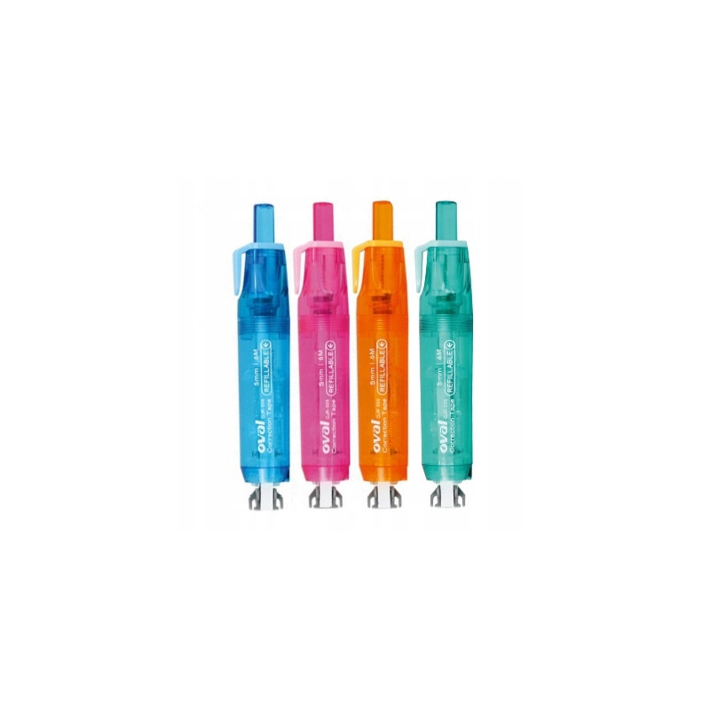 Korektor OVAL w taśmie 5mm x 6m + wkład QJR-506 clic 160-2000 KW TRADE