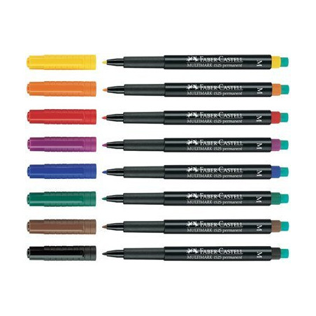 Foliopis z gumką OHP MULTIMARK M 1.0mm niebieski 152551 FABER-CASTELL
