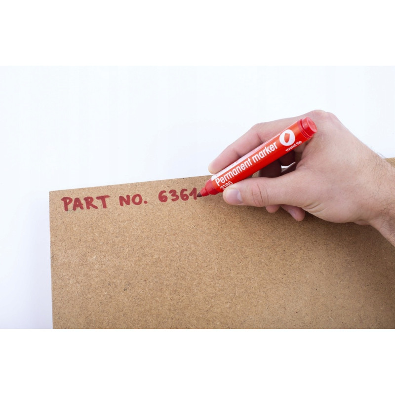 Marker permanentny 2160 czerwony okrągła końcówka 101112 D.RECT