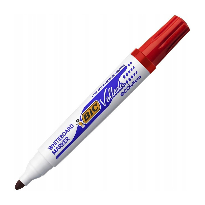 Marker VELLEDA 1701 suchościeralny czerwony BIC ECO okrągła końcówka 904939