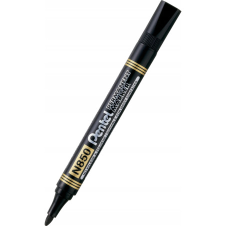 Marker permanentny czarny N850 okrągła końcówka do pisania na każdej powierzchni PENTEL