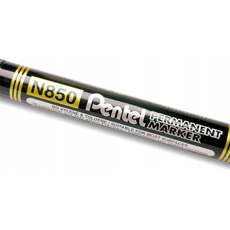 Marker permanentny czarny N850 okrągła końcówka do pisania na każdej powierzchni PENTEL