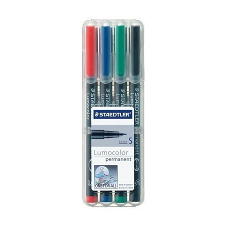 Foliopis permanentny S313 WP4 etui 4szt. LUMOCOLOR STAEDTLER S313WP4