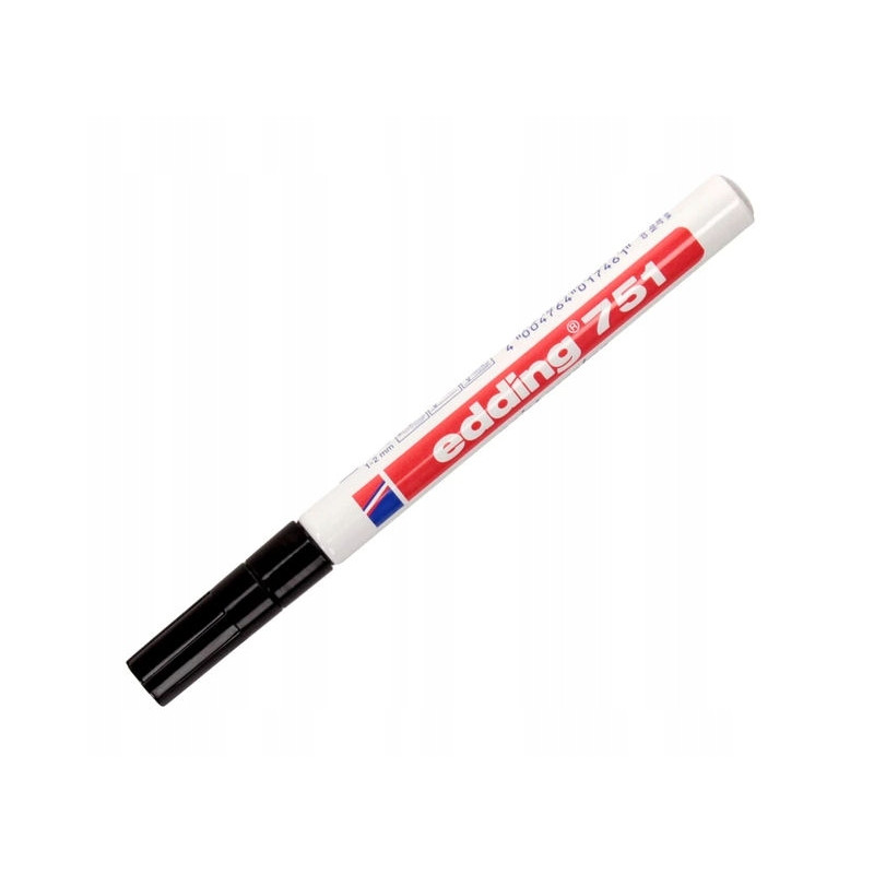 Marker lakierowy 1-2mm 751 czarny okrągła końcówka 751/001/C EDDING