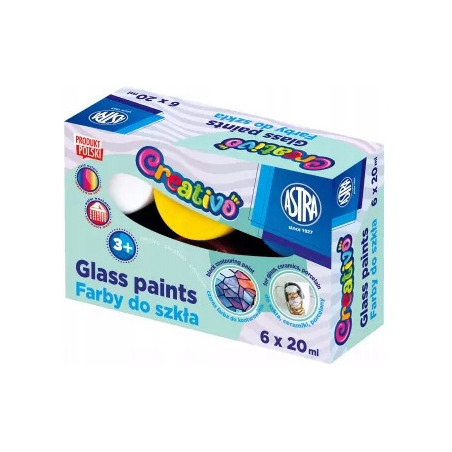 Farby do szkła 6kol. x 20ml 301124006 ASTRA