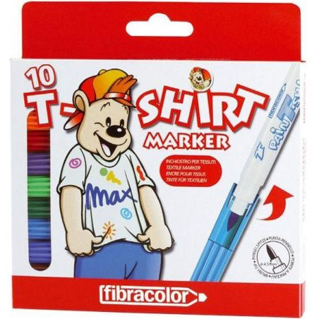 Mazaki T-SHIRT MARKER 10kol. FIBRACOLOR do tkanin 391
