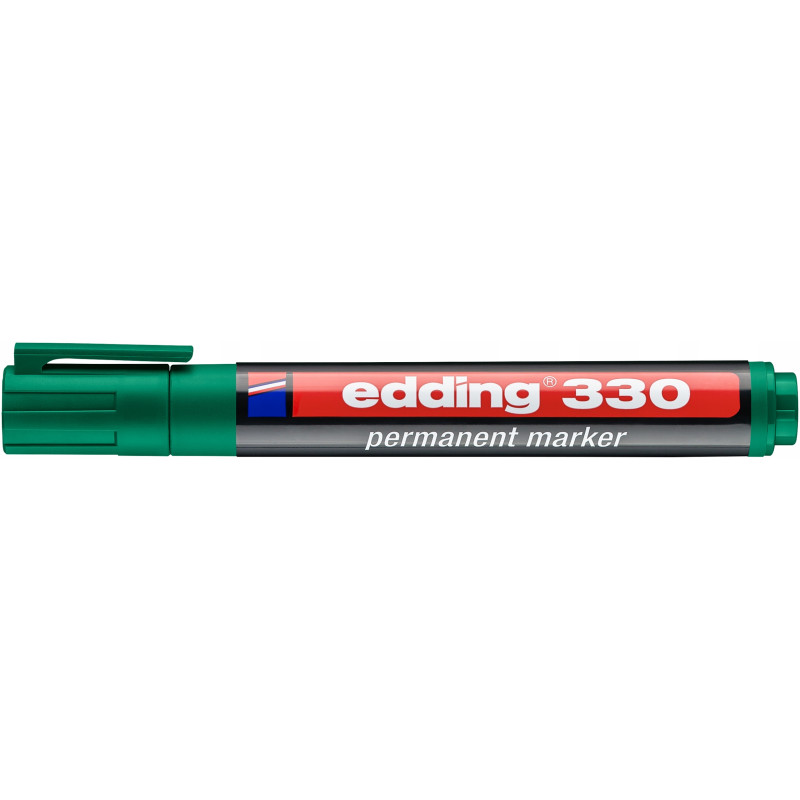 Marker permanentny 330-4 zielony EDDING końcowka ścięta