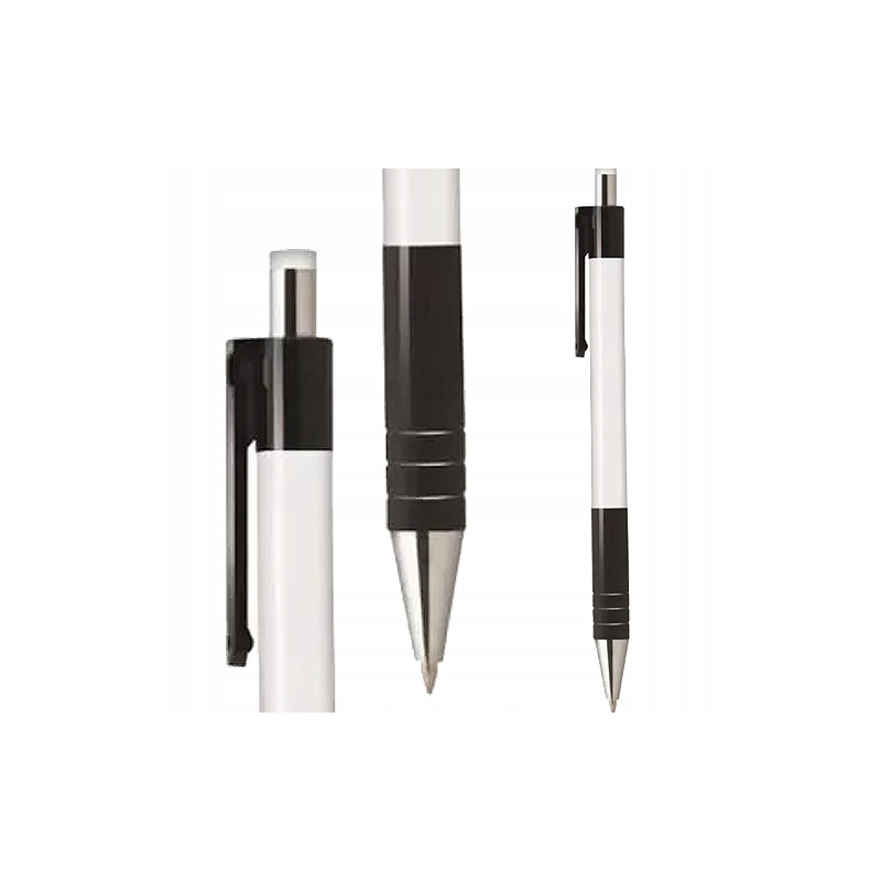 Długopis niebieski 0,7mm obudowa biała KD940-NB TETIS