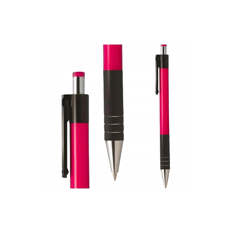 Długopis niebieski 0,7mm obudowa różowa KD940-NR TETIS