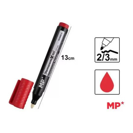 Marker permanentny czerwony 2-3mm PE486R-S MP Poland