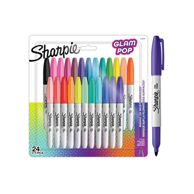 Markery permanentne SHARPIE Glam Pop 24 kolory 2198779