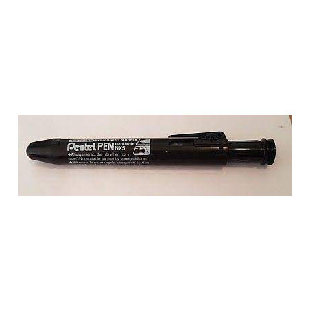 Marker permanentny czarny z systemem przyciskowym NX5A PENTEL