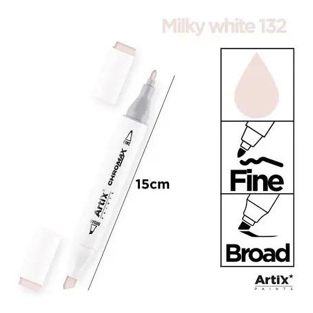 Marker alkoholowy dwustronny MILKY WHITE PP915-19 ARTIX