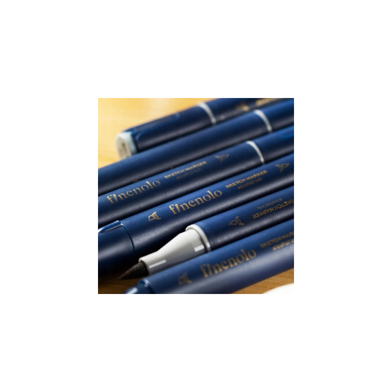 Markery dwustronne artystyczne FINENOLO 80 kolorów C184-80 DELI