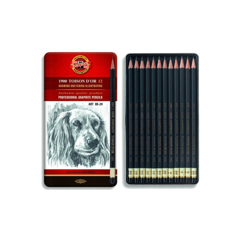 Ołówek grafitowy 1912 ART TOISON D`OR 8B-2H komplet 12 szt. KOH-I-NOOR