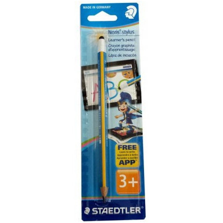 Ołówek stylus HB trójkątny niebieski z rysikiem do tabletów SB 119202BKL NORIS