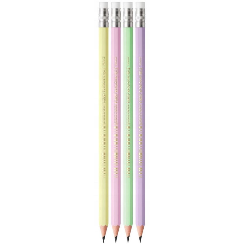 Ołówek EVOLUTION PASTEL z gumką HB 518306 BIC