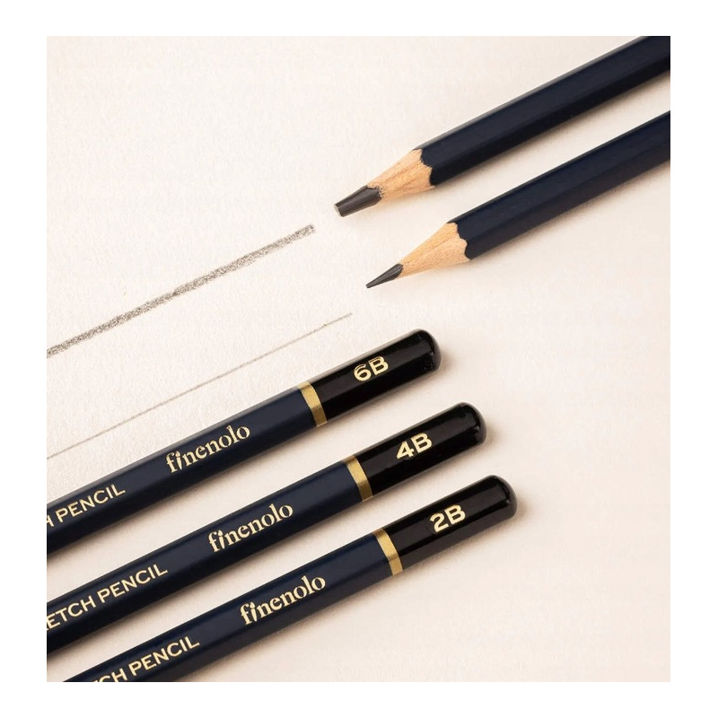 Ołówki do szkicowania FINENOLO 8szt (2H, H, HB, B, 2B, 4B, 6B, 8B) w metalowym opakowaniu EC26 DELI