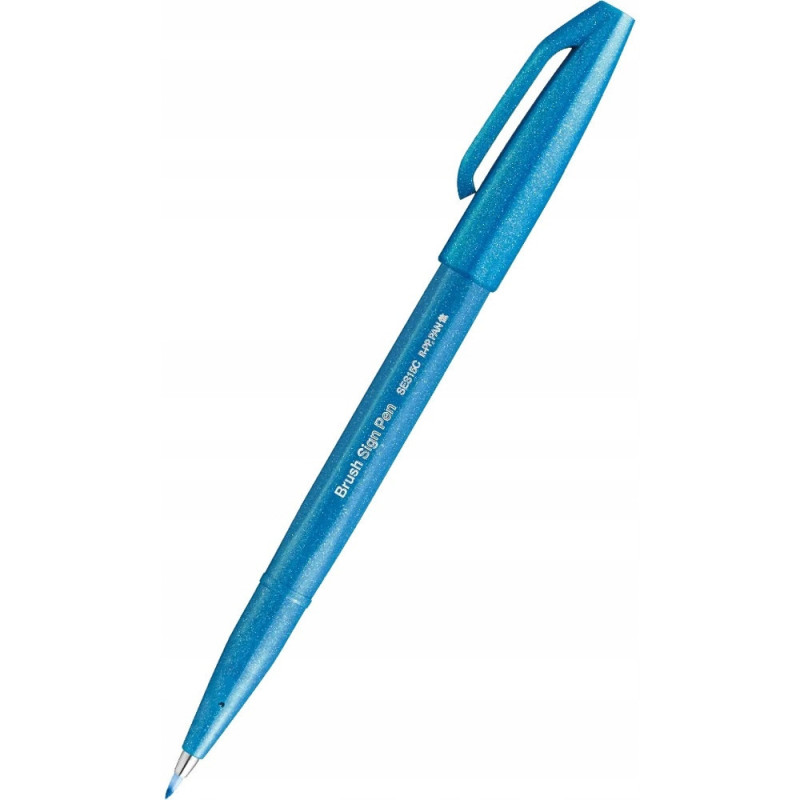 Pisak BRUSH SIGN PEN błękitny SES15C-S PENTEL