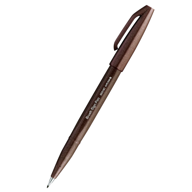 Pisak PENTEL BRUSH SIGN PEN kpl. 6 kolorów SES15C