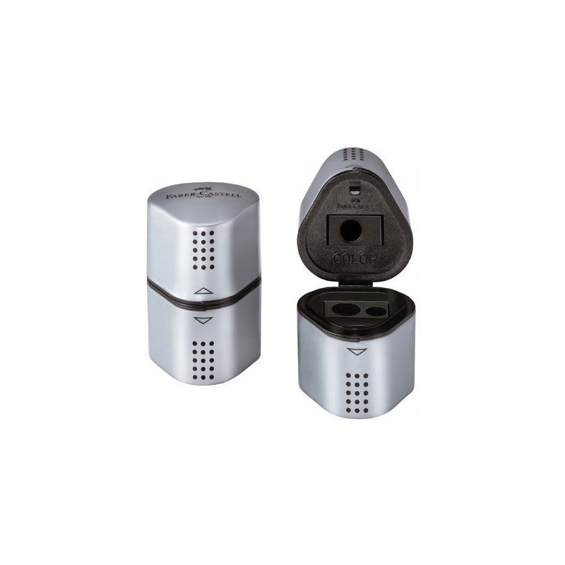 Temperówka GRIP 2001 Trio Srebrna FABER-CASTELL 183800